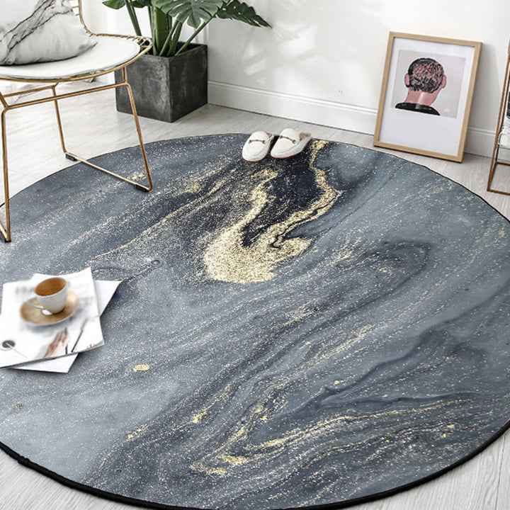 Lisslune | Gray abstract carpet Polyester Modernism carpet washable non-slip backing carpet for decoration