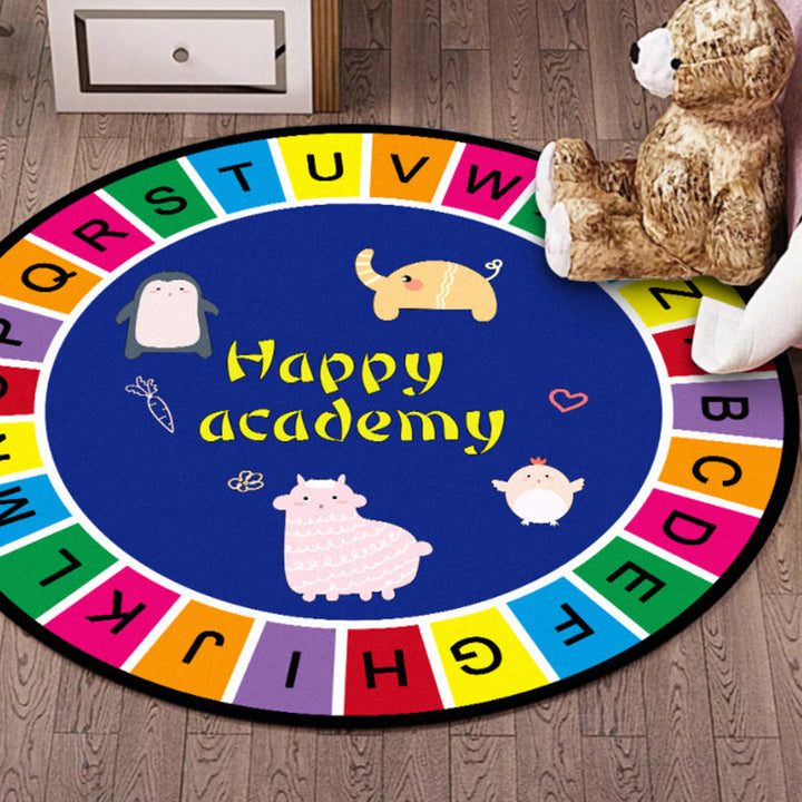 Lisslune | Multifunctional Cartoon Animal Pattern Carpet Polyester Kids Carpet Washable Non-Slip Pet-Friendly Rug for Bedroom