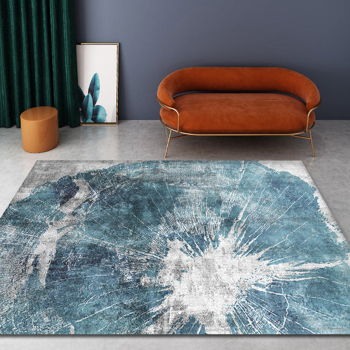 Lisslune | Bedroom Rug Shabby Chic abstract pattern rug Polyester machine washable non-slip back rug