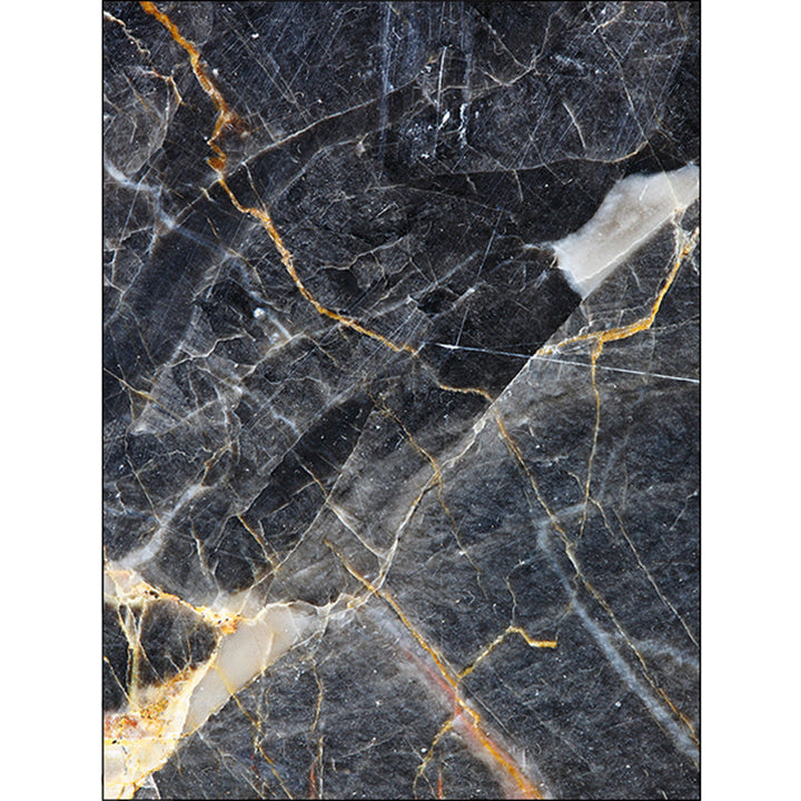 Lisslune | Black Living Room Rug Modernism Marble Surface Pattern Rug Polyester Machine Washable Non-Slip Backing Rug