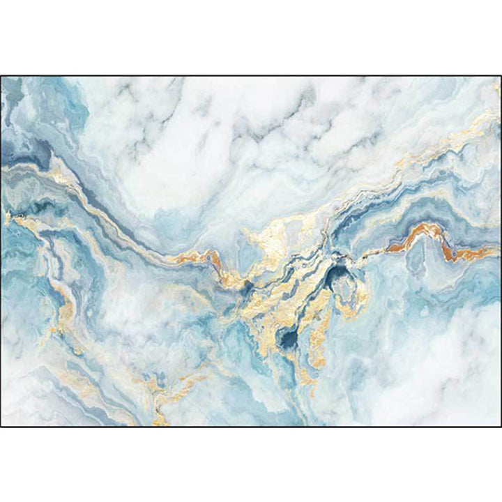 Lisslune | Modern Abstract Carpet Blue Synthetic Carpet Non-Slip Pet-Friendly Washable Carpet for Home