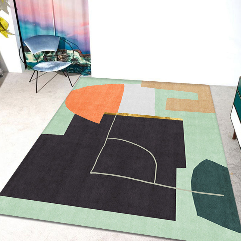 Lisslune | Novelty Home Rug Multi Colors Abstract Carpet Polyester Washable Anti-slip Pet Friendly Rug