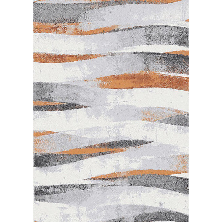 Lisslune | Gray living room carpet industrial brush stroke pattern carpet polyester machine washable pet-friendly carpet