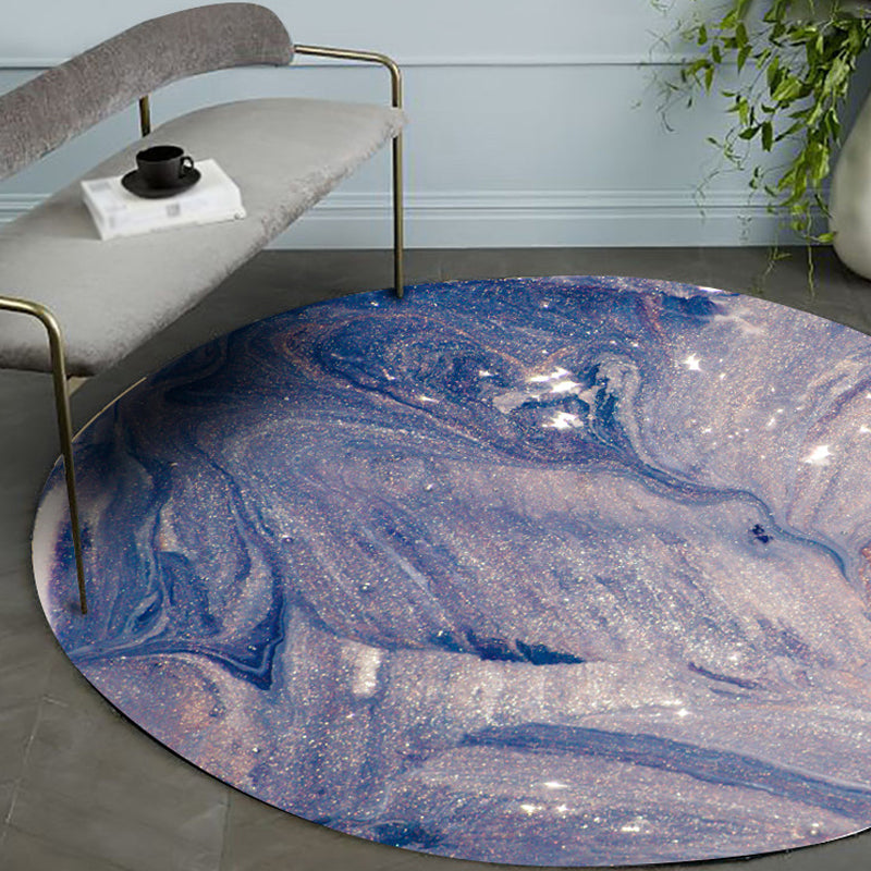 Lisslune | Purple Modernism Rug Synthetic Watercolor Pattern Rug Pet Friendly Washable Non-Slip Rug for the Bedroom