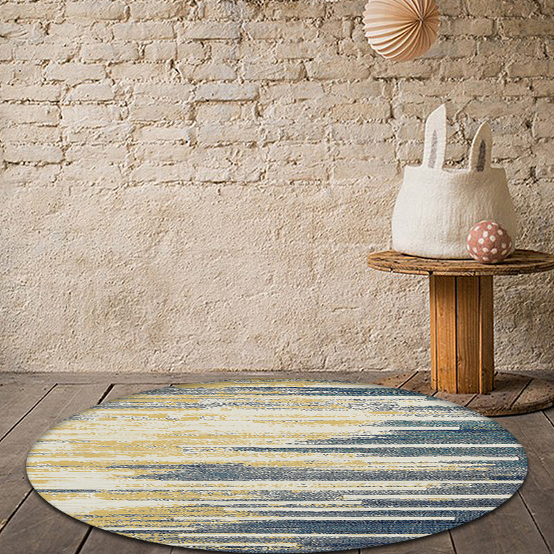 Lisslune | Multicolor Industrial Indoor Rug Polyester Abstract Rug Pet Friendly Washable Non-Slip Carpet for Living Room