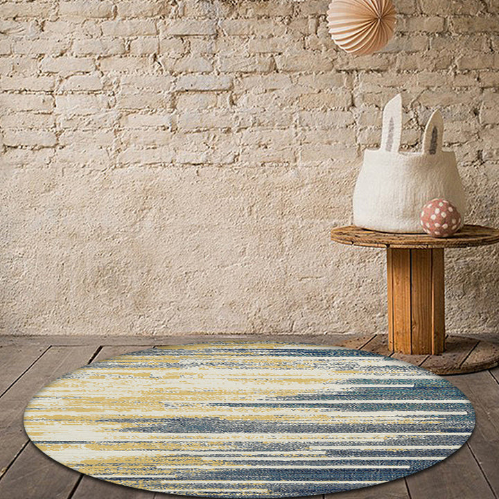 Lisslune | Multicolor Industrial Indoor Rug Polyester Abstract Rug Pet Friendly Washable Non-Slip Carpet for Living Room
