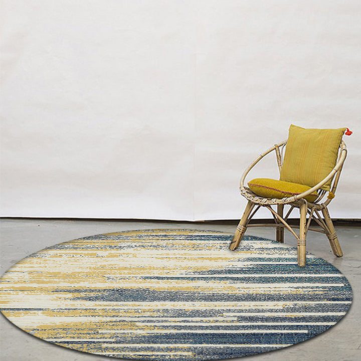 Lisslune | Multicolor Industrial Indoor Rug Polyester Abstract Rug Pet Friendly Washable Non-Slip Carpet for Living Room