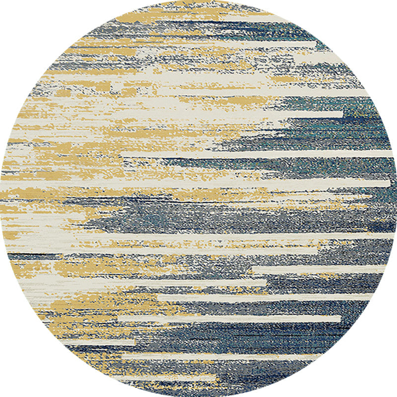 Lisslune | Multicolor Industrial Indoor Rug Polyester Abstract Rug Pet Friendly Washable Non-Slip Carpet for Living Room
