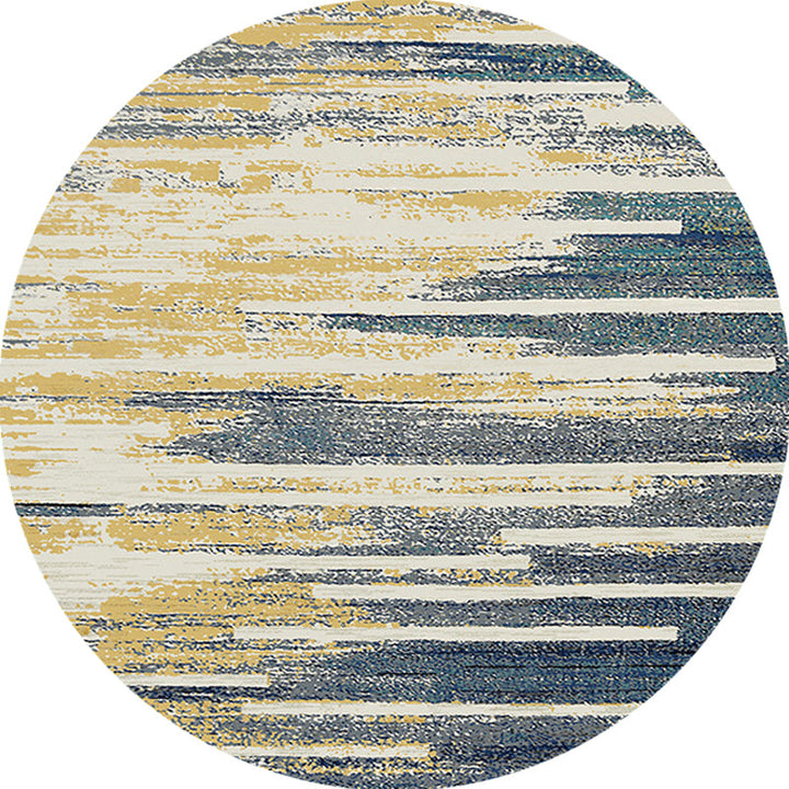 Lisslune | Multicolor Industrial Indoor Rug Polyester Abstract Rug Pet Friendly Washable Non-Slip Carpet for Living Room