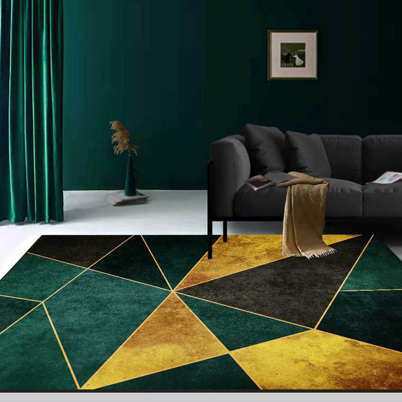 Lisslune | Groener Nordic Area Rug Synthetic Geometric Pattern Rug Pet Friendly Washable Non-Slip Area Rug for Living Room