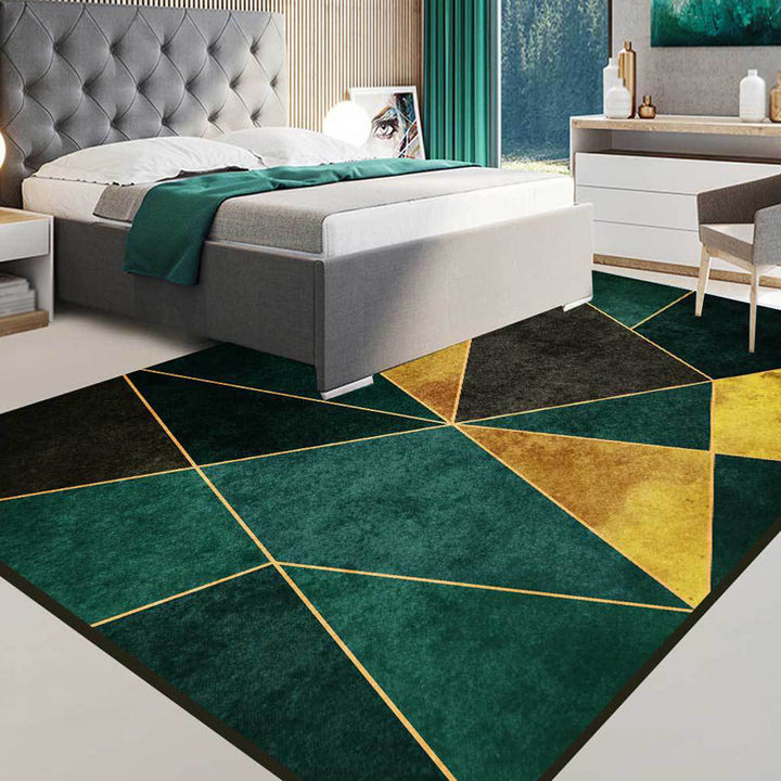 Lisslune | Groener Nordic Area Rug Synthetic Geometric Pattern Rug Pet Friendly Washable Non-Slip Area Rug for Living Room