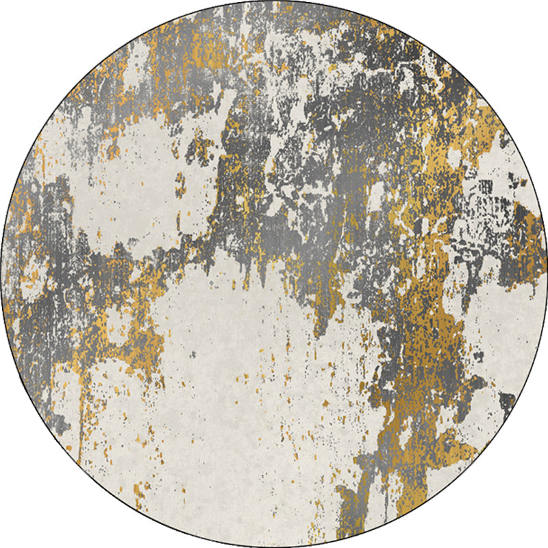 Lisslune | Gray abstract carpet Synthetic industrial carpet Washable Non-slip backing rug for decoration