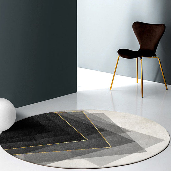 Lisslune | Contemporary Bedroom Carpet Multicolor Abstract Rug Synthetic Washable Non-Slip Pet-Friendly Indoor Rug