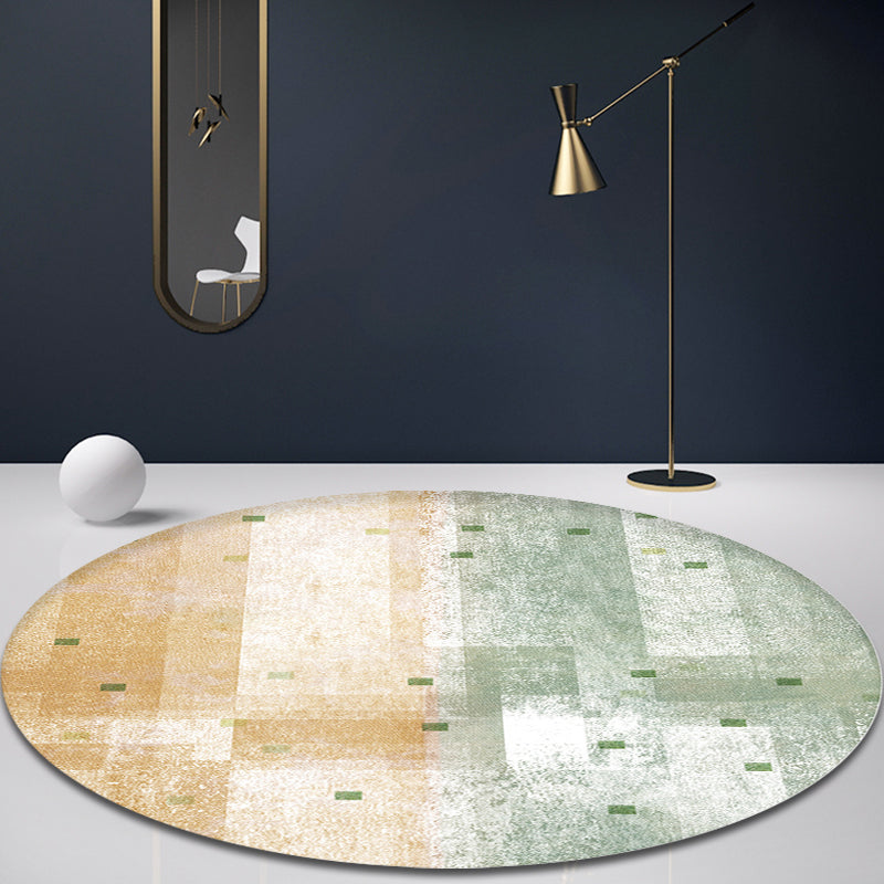 Lisslune | Contemporary Bedroom Carpet Multicolor Abstract Rug Synthetic Washable Non-Slip Pet-Friendly Indoor Rug