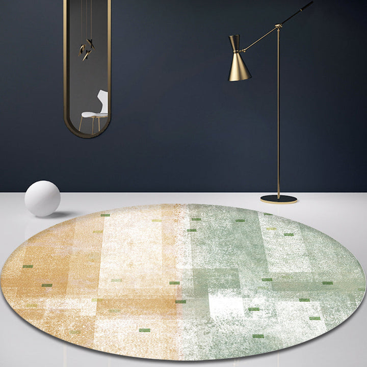 Lisslune | Contemporary Bedroom Carpet Multicolor Abstract Rug Synthetic Washable Non-Slip Pet-Friendly Indoor Rug