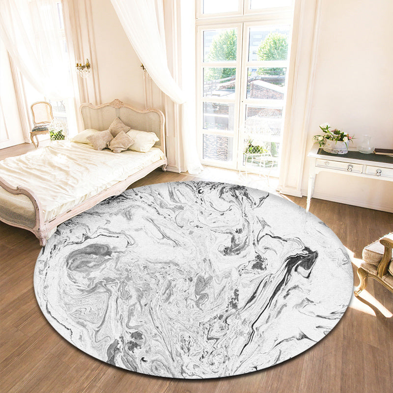 Lisslune | Contemporary Bedroom Carpet Multicolor Abstract Rug Synthetic Washable Non-Slip Pet-Friendly Indoor Rug