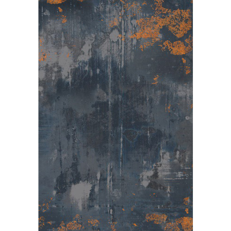 Lisslune | Dark Grey Industrial Carpet Polyester Abstract Pattern Carpet Pet Friendly Non-Slip Washable Rug for Living Room