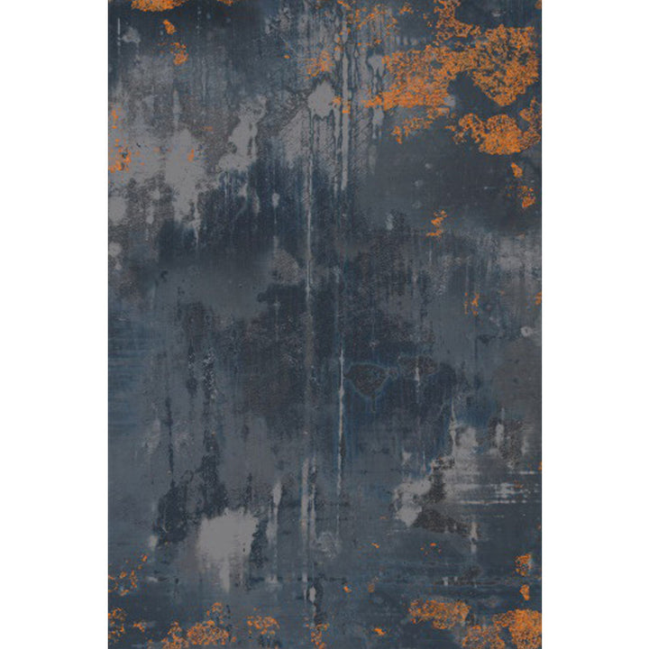 Lisslune | Dark Grey Industrial Carpet Polyester Abstract Pattern Carpet Pet Friendly Non-Slip Washable Rug for Living Room