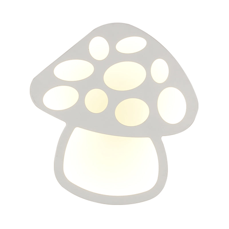 Skørter | Children Slim Mushroom Wall Lamp Acrylic White LED Wall Lamp for Hall Bathroom