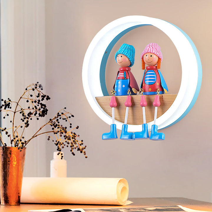 Skørter | Cartoon Big O Wall Lamp with Couple Acrylic Wall Lamp for Kids Bedroom Restaurant