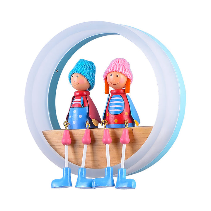 Skørter | Cartoon Big O Wall Lamp with Couple Acrylic Wall Lamp for Kids Bedroom Restaurant