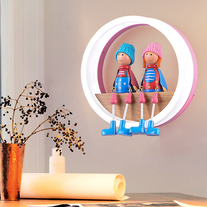 Skørter | Cartoon Big O Wall Lamp with Couple Acrylic Wall Lamp for Kids Bedroom Restaurant