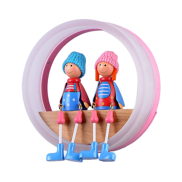 Skørter | Cartoon Big O Wall Lamp with Couple Acrylic Wall Lamp for Kids Bedroom Restaurant