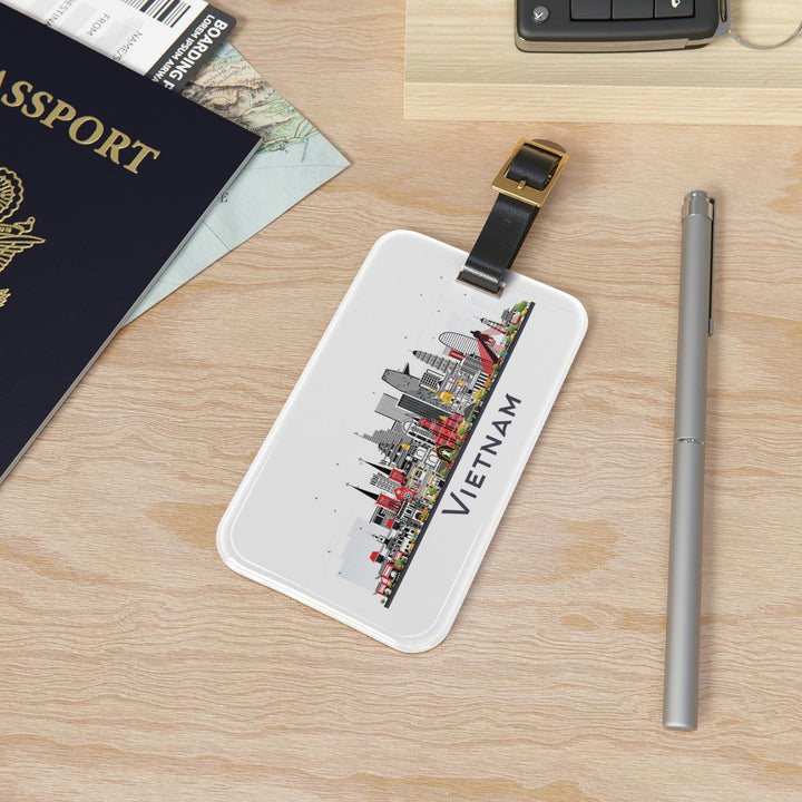 Lisslune | Personalized Explorer Acrylic and Leather Luggage Tag