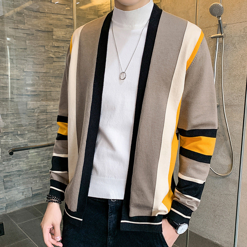 Men's cardigan with modern color block design Lisslune