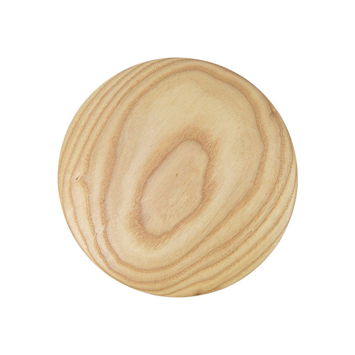 Lisslune | Wooden Circle Wall Lighting Ideas Minimalism 5"/7" Width LED Beige Surface Wall Light for the Living Room