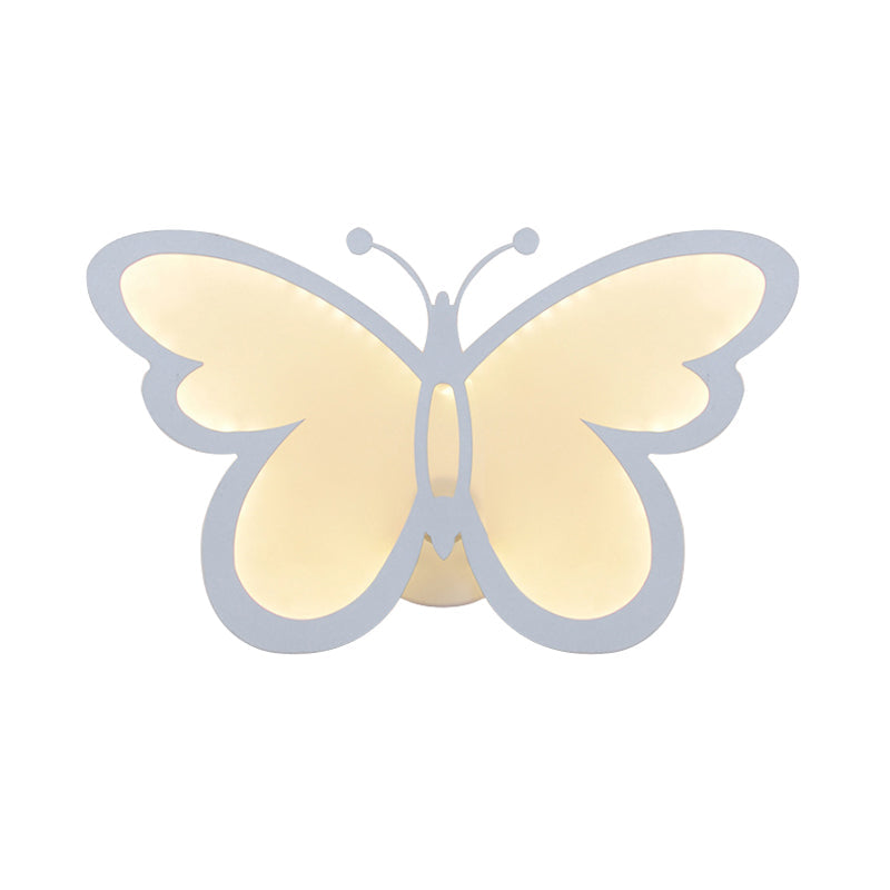 Skørter | Children Wall Bowls White Butterfly Shape Acrylic Wall Light for Bedroom Dining Room