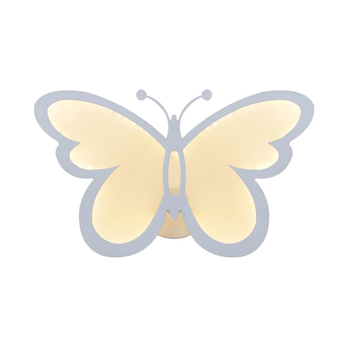 Skørter | Children Wall Bowls White Butterfly Shape Acrylic Wall Light for Bedroom Dining Room