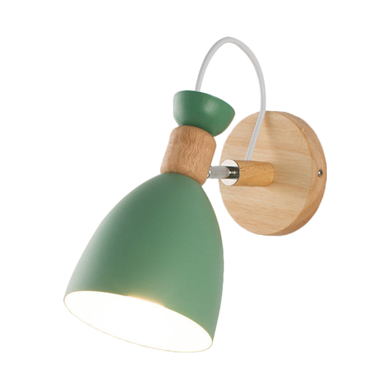 Skørter | Macaron Dome Wall Light Rotatable Metal 1 Head Wall Lamp for Restaurant Stair