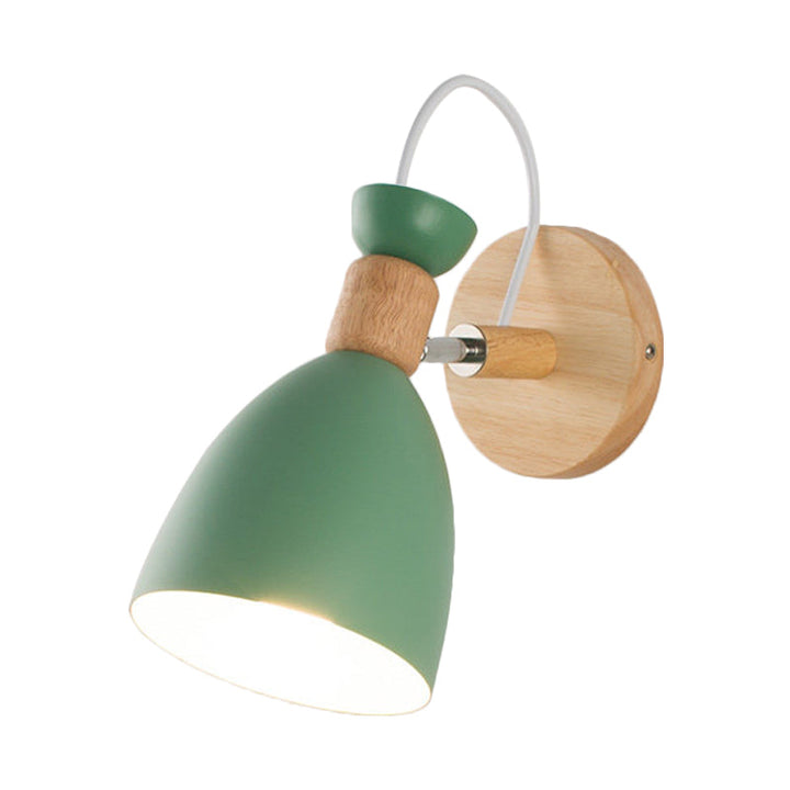 Skørter | Macaron Dome Wall Light Rotatable Metal 1 Head Wall Lamp for Restaurant Stair