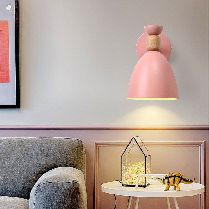 Skørter | Macaron Dome Wall Light Rotatable Metal 1 Head Wall Lamp for Restaurant Stair