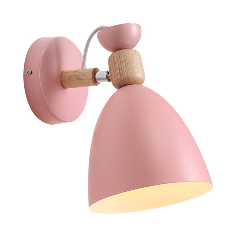 Skørter | Macaron Dome Wall Light Rotatable Metal 1 Head Wall Lamp for Restaurant Stair