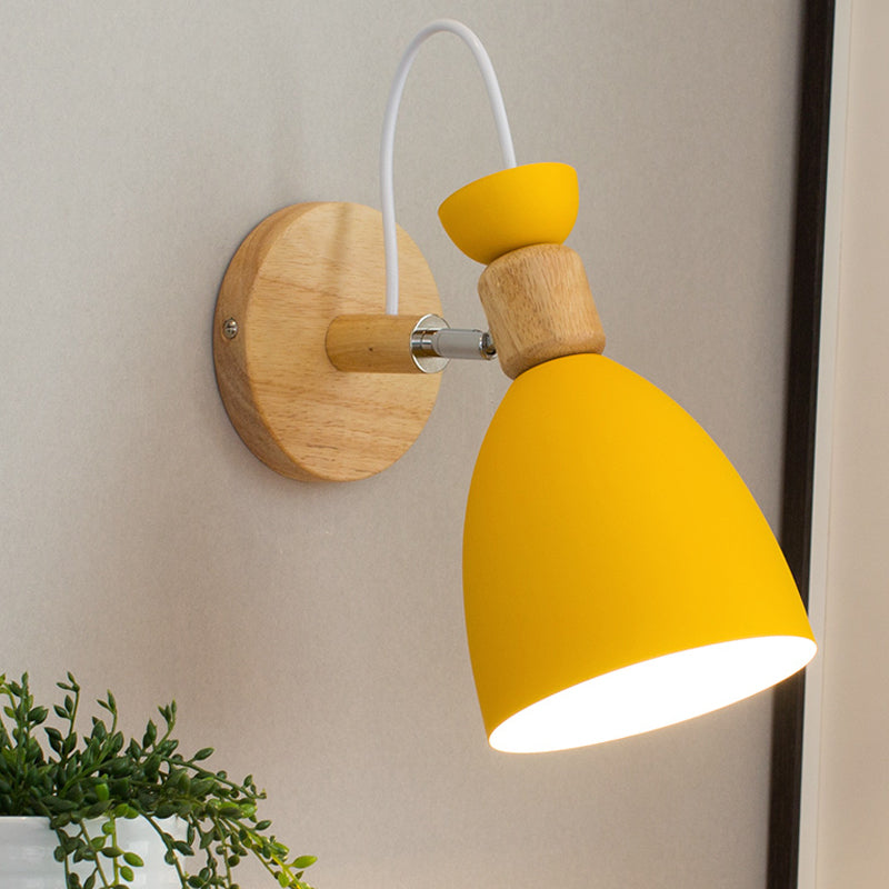 Skørter | Macaron Dome Wall Light Rotatable Metal 1 Head Wall Lamp for Restaurant Stair