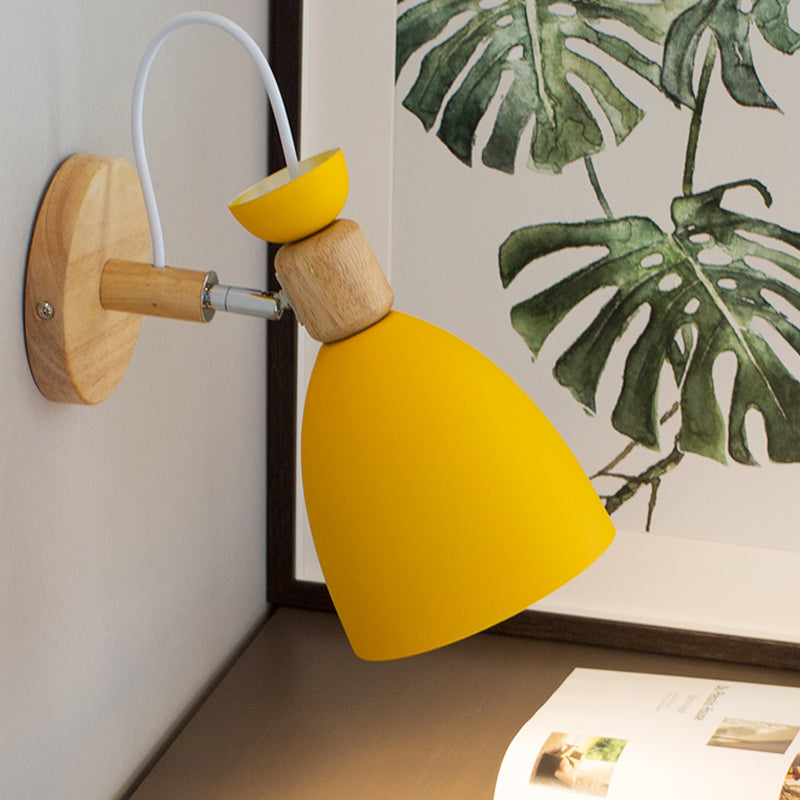 Skørter | Macaron Dome Wall Light Rotatable Metal 1 Head Wall Lamp for Restaurant Stair