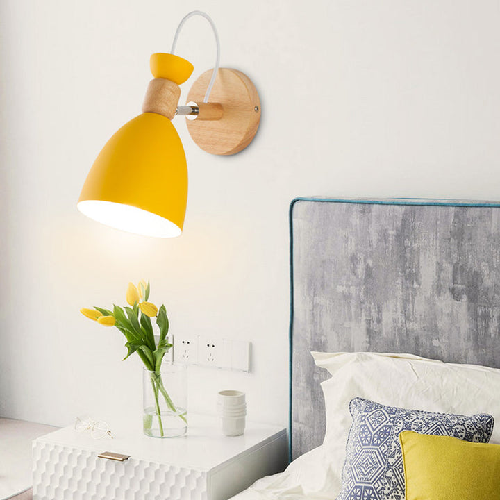 Skørter | Macaron Dome Wall Light Rotatable Metal 1 Head Wall Lamp for Restaurant Stair