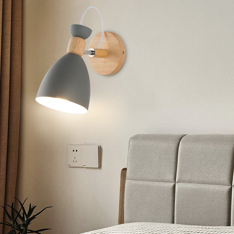 Skørter | Macaron Dome Wall Light Rotatable Metal 1 Head Wall Lamp for Restaurant Stair