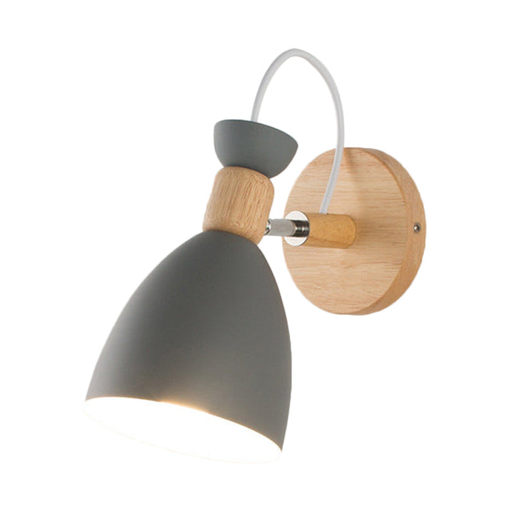 Skørter | Macaron Dome Wall Light Rotatable Metal 1 Head Wall Lamp for Restaurant Stair