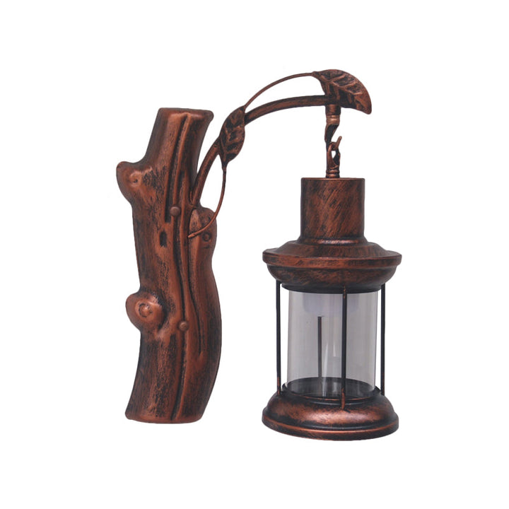 Lisslune | Kerosene Gang Wall Light Fixture Coastal Clear Glass 1 Light Black/Copper Sconce Lamp