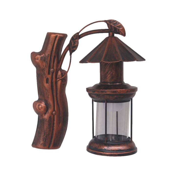 Lisslune | 1 Light Clear Glass Wall Sconces Light Retro Coastal Black/Copper Petroleum Hallway Lighting Fixture