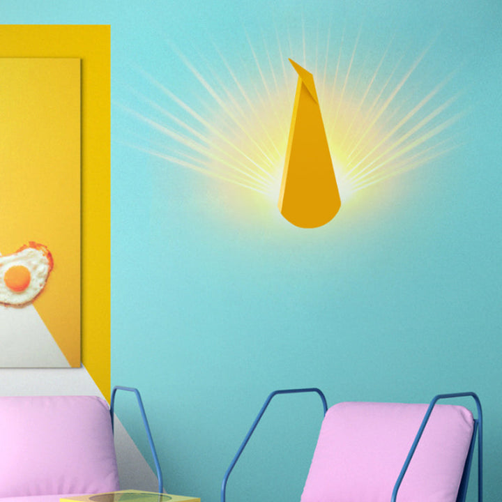 Skørter | Modern Peacock Wall Lamp Metal LED Wall Light for Living Room Study Room