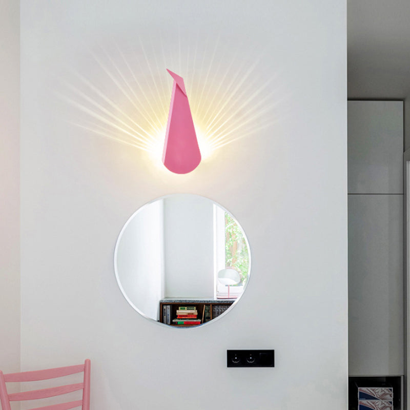 Skørter | Modern Peacock Wall Lamp Metal LED Wall Light for Living Room Study Room