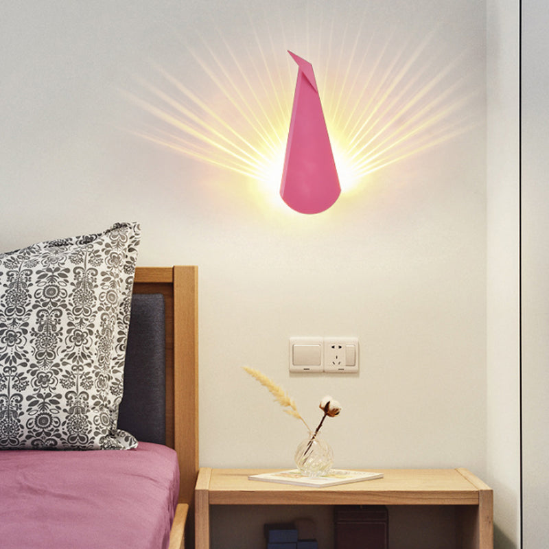 Skørter | Modern Peacock Wall Lamp Metal LED Wall Light for Living Room Study Room