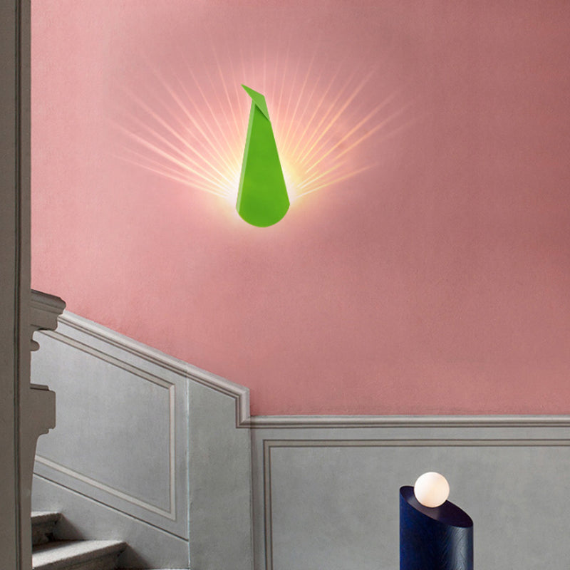 Skørter | Modern Peacock Wall Lamp Metal LED Wall Light for Living Room Study Room