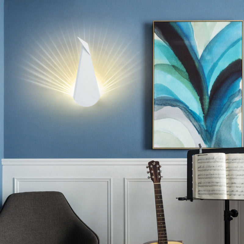 Skørter | Peacock-shaped Wall Lamp Animal Metal Wall Lamp for Living Room Dining Room