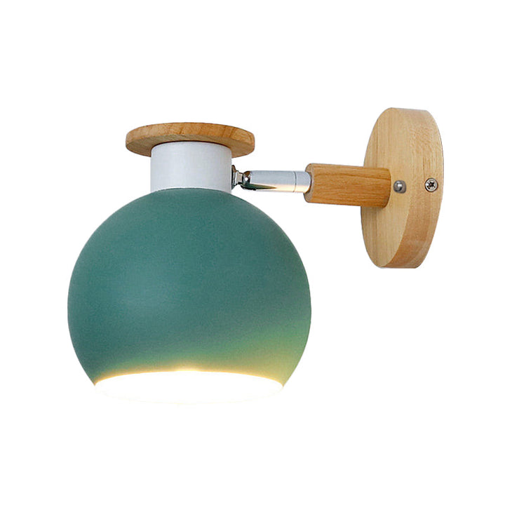 Skørter | Rotatable Metal Spherical Wall Lamp Kindergarten 1 Light Macaron Wall Lamp