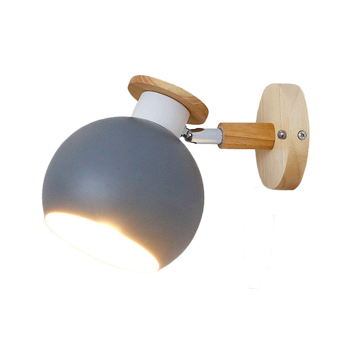 Skørter | Rotatable Metal Spherical Wall Lamp Kindergarten 1 Light Macaron Wall Lamp